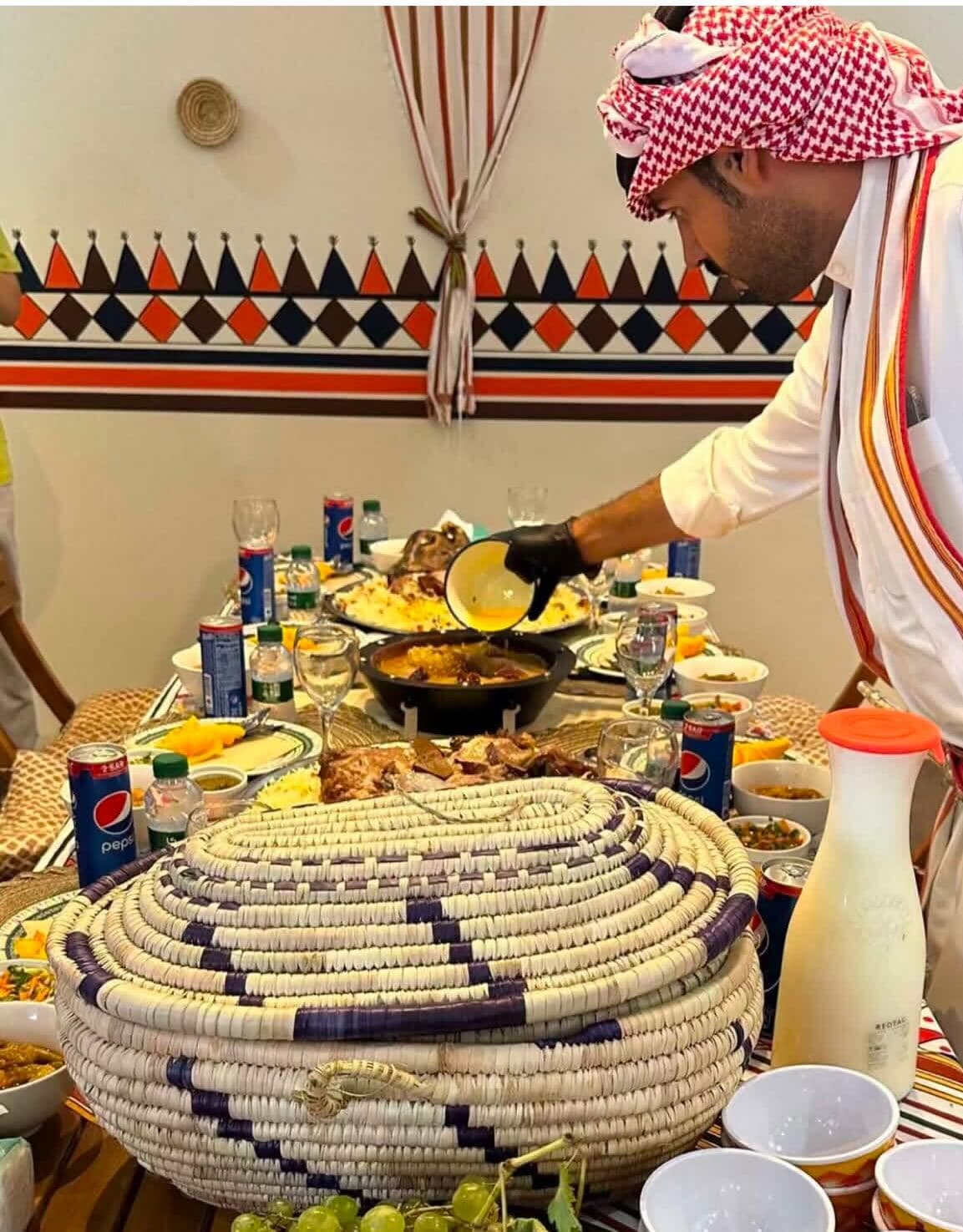 A live cooking experience at the Assas Majlis with a chef