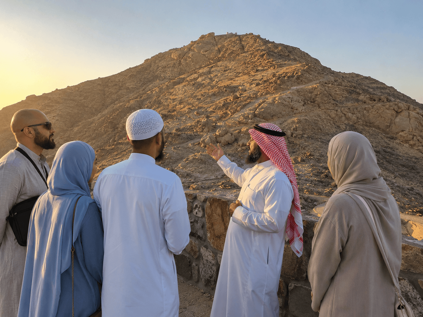 A tour of the holy sites in Mecca with a tour guide